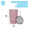 thumbnail image 3 of MIRA 18oz Coffee Mug with Handle & Lid, Stainless Steel Vacuum Insulated Tumbler, Taffy Pink, 3 of 8