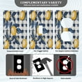 thumbnail image 3 of Yayeee Blank Wall Plate Cover 1-Gang 4.5"x2.7" Home Unused Decorative Outlet, Beige Plaid Lemon, 3 of 7
