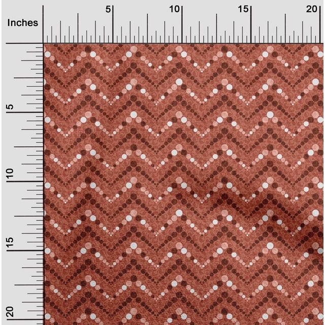 oneOone Rayon Dark Rose Brown Fabric Chevron Geometric Craft Projects Decor Fabric Printed By The Yard 56 Inch Wide