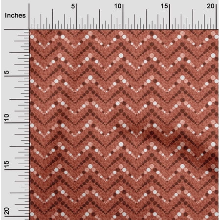 oneOone Cotton Poplin Dark Rose Brown Fabric Chevron Geometric Sewing Fabric By The Yard Printed Diy Clothing Sewing Supplies 42 Inch Wide