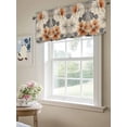 thumbnail image 6 of Burnt Orange Grey Curtain Valances for Windows, Vintage Spring Floral Botanical Kitchen Valance Window Treatment, Light Filtering Block Curtains for Bathroom/Bedroom/Living Room 42'' x 18'', 6 of 9