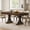 Walnut, variant on Dining Table for 6-8 with 2 Drawers – 71-Inch Industrial Wooden Kitchen Table, Large Tabletop, Sturdy Frame, Double Pedestal for Dinner