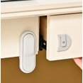 thumbnail image 2 of 12 piezas: cerradura de cajón antipellizco, cerradura de seguridad for niños, cerradura de puerta corrediza de vidrio, cerradura de seguridad de ventana de refrigerador, 2 of 2
