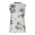 thumbnail image 5 of Njoeus Men's Athletic Shirts & Tees Workout Tops Men's Floral Tank Top Sleeveless Tees All Over Print Casual Sport T-Shirts for Hawaiian Beach Vacation M-4Xl Mens White Tee Shirts, 5 of 5