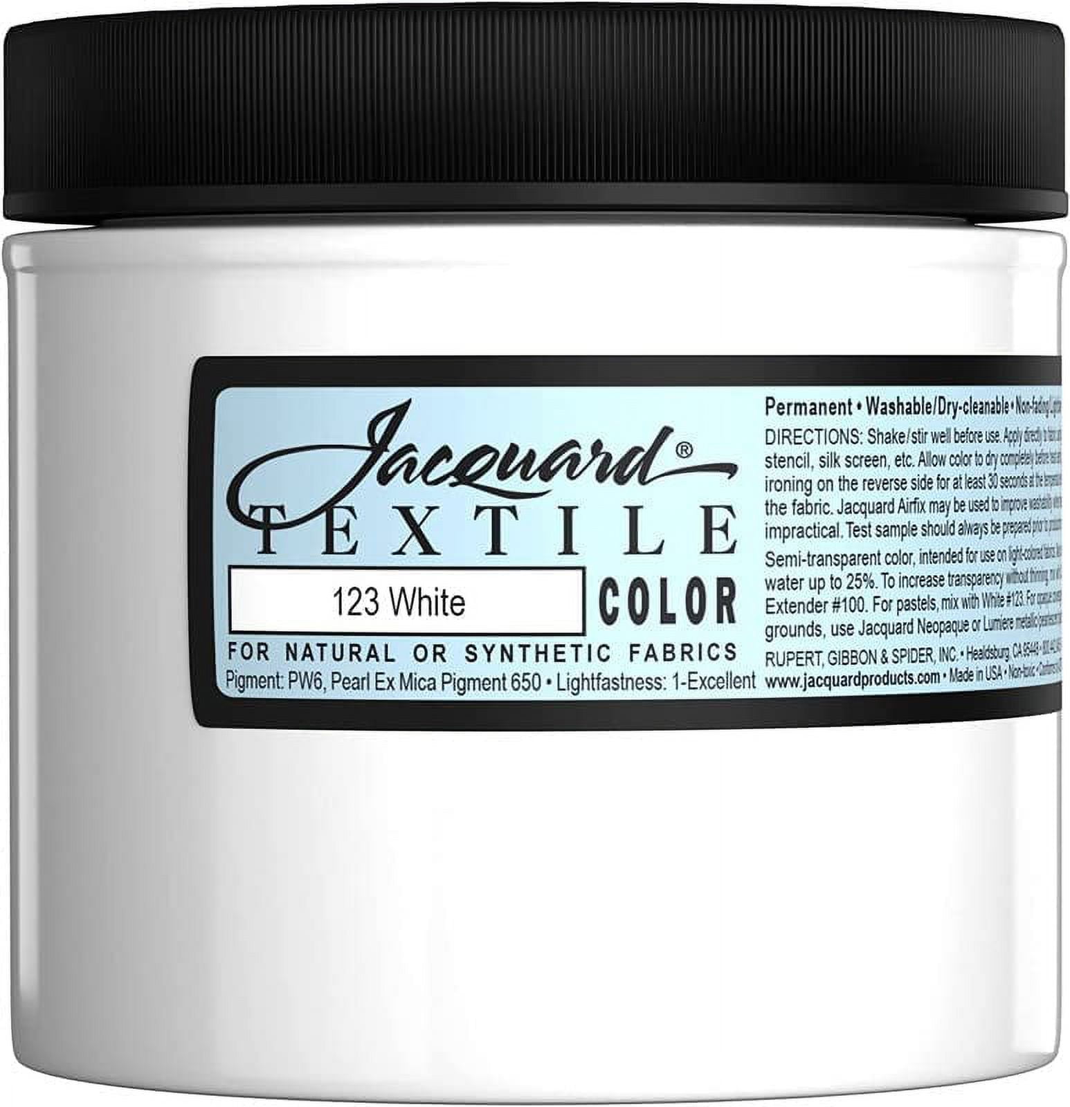 Jacquard Non-Toxic Professional Quality Artists Textile Paint Set - 8 oz. Jar, Set 6