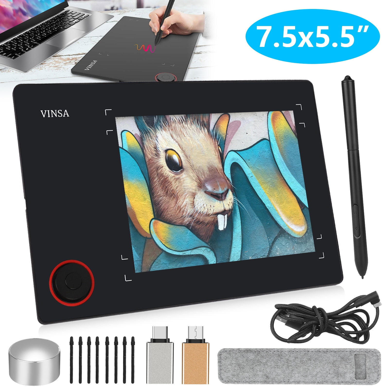 GAOMON M106K Professional 10 Inch Graphic Tablet Drawing USB Digital 2048 Levels 