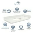 thumbnail image 3 of Transolid VT25x22-1OU-4K-A-W-8 25 in. D Quartz Vanity Top with 8 in. Widespread and Oval Undermount Sink, Tempest, 3 of 6