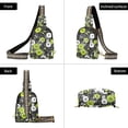 thumbnail image 7 of FORMRS Womens Crossbody Sling Bag Travel Daypack Shoulder Chest Backpack, White Flower Pattern, 7 of 7