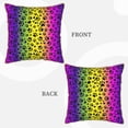 thumbnail image 3 of Fotbe Animal Paw Rainbow Pattern Velvet Decorative Throw Pillow Covers with Elegant Piping, Soft Plush Cushion Cover for Sofa, Bed, Car, Office-20"x20", 3 of 8