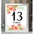 thumbnail image 3 of Darling Souvenir Floral Border Table Numbers Decorative Wedding Table Place Cards DIY-5" x 7" (1 to 40), 3 of 4