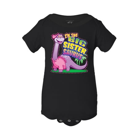 

Infant I m the Big Sistersaurus Bodysuit - Black - 12M
