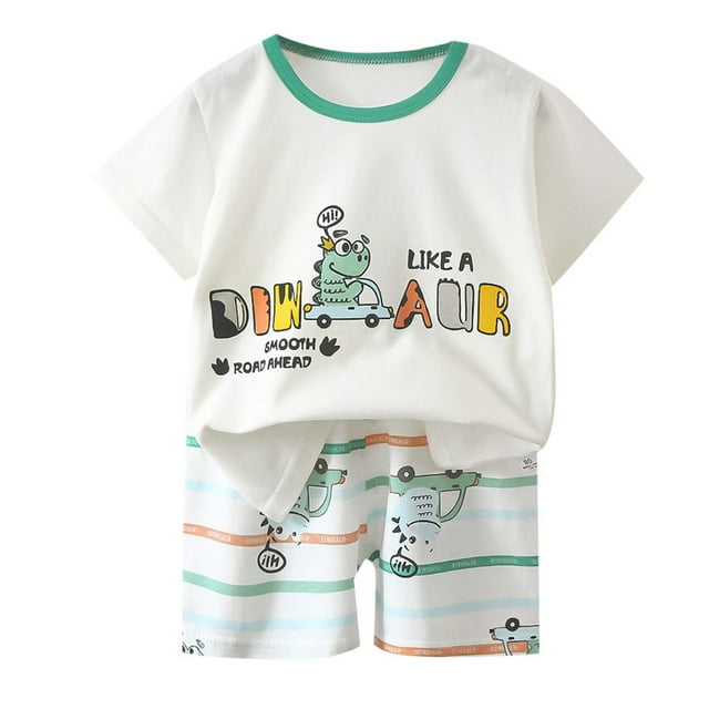 Dsscvnef T-Shirt pour Garçons, T-Shirts à Manches Courtes pour Garçons, Pyjamas pour Garçons 6-12 Mois, Vêtements pour Enfants