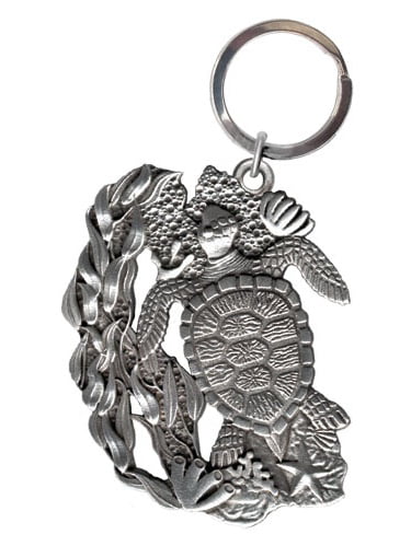 Solid Pewter Owl Key Fob Or Key Ring
