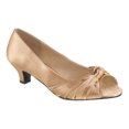thumbnail image 1 of Femmes Pleaser Rose Label Fab 422 Open-Toe Pompe Blush Satin 11 M, 1 of 2