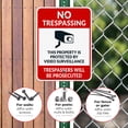 thumbnail image 4 of No Trespassing Property Protected By Video Surveillance Sign, Violators Prosecuted Sign,, 4 of 8