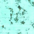 thumbnail image 1 of Ahgly Company Indoor Square Abstract Turquoise Blue Modern Area Rugs, 8' Square, 1 of 4