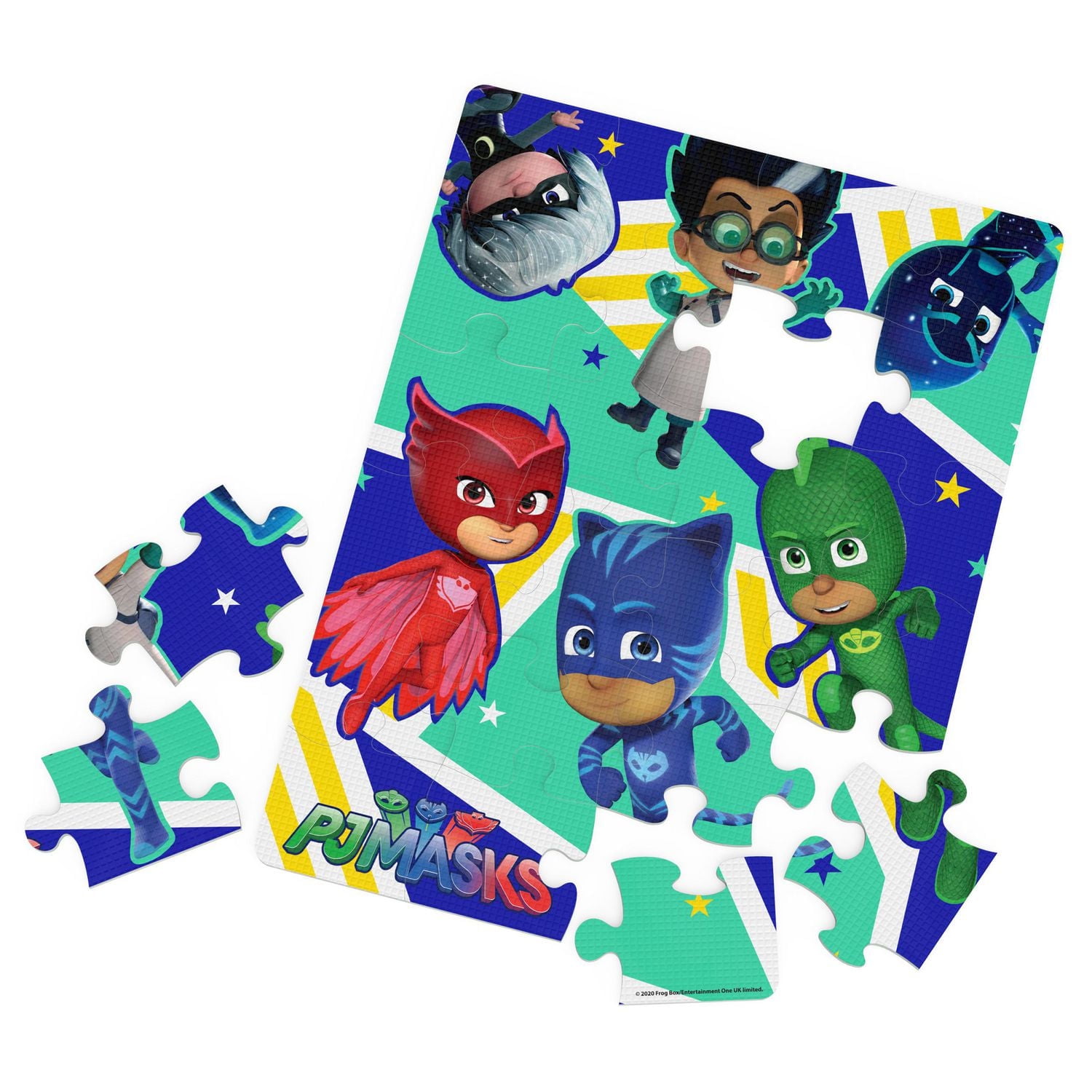 PJ Masks 25-Piece Foam Puzzle, for Families and Kids ages 4 and up