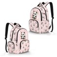 thumbnail image 2 of Whosucclay Panda Cherry Blossom Pattern Kids Backpack for Boys Girls, Adjustable Straps Satchel Middle School High School with Handle Book Bag for Travel Daily Use, 2 of 7