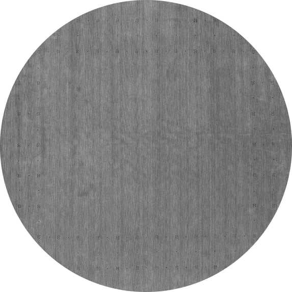 Ahgly Company Indoor Round Abstract Gray Contemporary Area Rugs, 7' Round