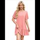 thumbnail image 1 of Vestido Rosa de Cuello Redondo y Corta XL, 1 of 7