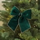thumbnail image 1 of Large Velvet Christmas Bow with Gold Flocking for Tree and Holiday Decorations, 1 of 7