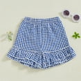 thumbnail image 2 of Suealasg Toddler Baby Girl Summer Shorts Elastic Waist Plaid Shorts Infant Casual Shorts, 2 of 7