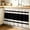 Black, variant on Black Vintage Small Sink Skirt 10"Wx11"L, Dustproof Under Sink Curtain with Self Adhesive Tape, Geometric Stripes Simple Lines Cabinet Curtain Cover for Bathroom Vanity, Kitchen Storage Shelf, RV