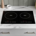 thumbnail image 3 of 20 in. Induction Cooktop in Black with Child Safety Lock, Auto Switch Off, and 2 Zones, 3 of 9