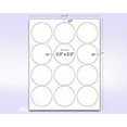 thumbnail image 2 of Pack of 25 Sheets, 8-1/2 x 11" Fluorescent Labels for Laser & Inkjet Printer Orange Fluorescent, 2-1/2" Round - 12 per Page, 300 Labels, 2 of 6