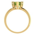 thumbnail image 4 of Solitaire Engagement Ring for Women - 2ct Natural Peridot in 14K Yellow Gold Promise Ring, 4 of 6