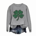 thumbnail image 4 of Womens St Patricks Day Tops Casual Crewneck Sweatshirt Shamrock Long Sleeve Shirt St Patricks Day Shirts Womens Green Top, 4 of 7