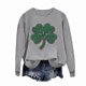 thumbnail image 4 of Ounisa St. Patrick's Day Sweatshirt for Women Clover Graphic T-Shirts Patty's Day Color Long Sleeves Tee Tops, 4 of 7