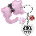 thumbnail image 1 of LLavero de gato, cosas de gatos, lindos amantes de las mascotas, regalos para adolescentes, niñas, hijas, mujeres, novias, llaveros de regalo de cumpleaños, 1 of 5