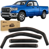 Nilight in Channel Rain Guards for Dodge RAM 1500 2019 2020 2021 2022 2023 2024 Quad Cab Original Window Deflectors, Vent Window Visors-4PCS