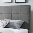 thumbnail image 6 of Noble House Abdullah Contemporary Upholstered Twin Headboard, Charcoal Gray, Black, 6 of 15