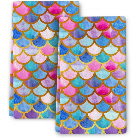 Retro Floral Kitchen Towels Decorative Set of 2, Absorbent Dish Towels for Kitchen Drying, Cute Tea Towels Hand Towels for Kitchen Bar Bathroom Decor,Housewarming Gifts for Women