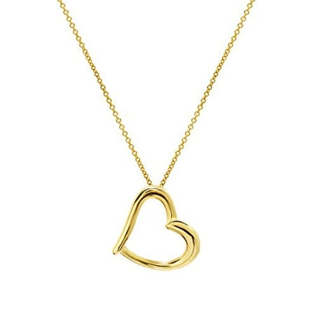 14 Karat Yellow Gold Sweet 16 Heart Pendant Necklace 18 - 14 Karat Gold Chain With Heart Pendant 14 Karat Yellow Gold Sweet 16 Heart Pendant Necklace 18 - 14 Karat Gold Chain With Heart Pendant