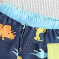 thumbnail image 4 of Gyexs Boys Swim Trunks Size 3T-4T Cartoon Dinosaur Print Swim Shorts Bathing Suit Elastic Waistband Casual Summer Beach Vacation Shorts X13-Dark Blue, 4 of 6