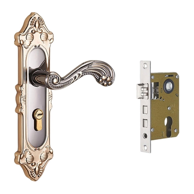 Lipstore European Style Door Handle for Home and Guard Sturdy Metal Vintage Door Lock Style L