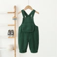 thumbnail image 4 of Krdevn Boys Corduroy Romper Jumpsuit Winter Lined Overalls Baby Casual Outfit Warm Soft Playwear for Toddlers,Kids Clothing,18-24 Months, 4 of 5