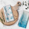 thumbnail image 6 of Beach Funny Kitchen Towels for Home Decor Starfish Seahorse Scallop Ocean Themed Summer Dish 16x24 Inch Seasonal Ultra Absorbent Bar Hand Towel Bathroom Farmhouse Set of 2-Blue, 6 of 6