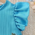 thumbnail image 5 of TOWED22 Toddler Infant Adorable Summer Clothes 2 Piece Tank Top Sleeveless Tee and Shorts Sweet Sets Lovely(Blue,3-4 Y), 5 of 7
