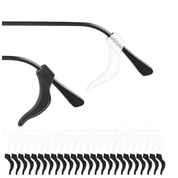 TELOLY 24 Pairs Eyeglasses Ear Grippers Anti-Slip Holder, Silicone Ear Hook, Glasses Ear Grip Sleeve Retainer for Sports Glasses, Sunglasses, Reading Glasses