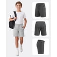 thumbnail image 5 of Pure Champ Boys Athletic Shorts 3 Pack Active Boys Shorts Youth kids Elastic Waist With Zipper Pockets Toddler-18 ( Set 1 Size Small), 5 of 8
