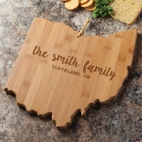 State of Ohio Personalized Bamboo Cutting and Serving Board