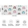 thumbnail image 3 of White Boho Bohemia Rainbow Leopard Hearts Pattern Bathroom Rugs Mat,Non Slip Microfiber Bathroom Rug,Rubber Backing,Soft Bathroom Mats for Bathroom Floor,Tub and Shower,47x17in(120x43cm), 3 of 5