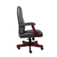 thumbnail image 5 of Boss Office Products Fauteuil de Direction Classique Caressoft avec Finition Acajou en Noir, 5 of 5