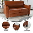 thumbnail image 3 of Flash Furniture HERCULES Diplomat Series Cognac LeatherSoft Loveseat, 3 of 10
