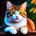 thumbnail image 2 of Sitting Pretty - Cat Portrait Canvas Wall Art, 2 of 2