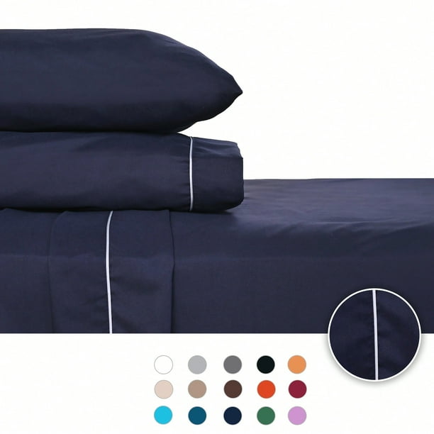 Juego de Sábanas Individual 2800 Hilos Extra Suave Premium Lisa Soft Nature